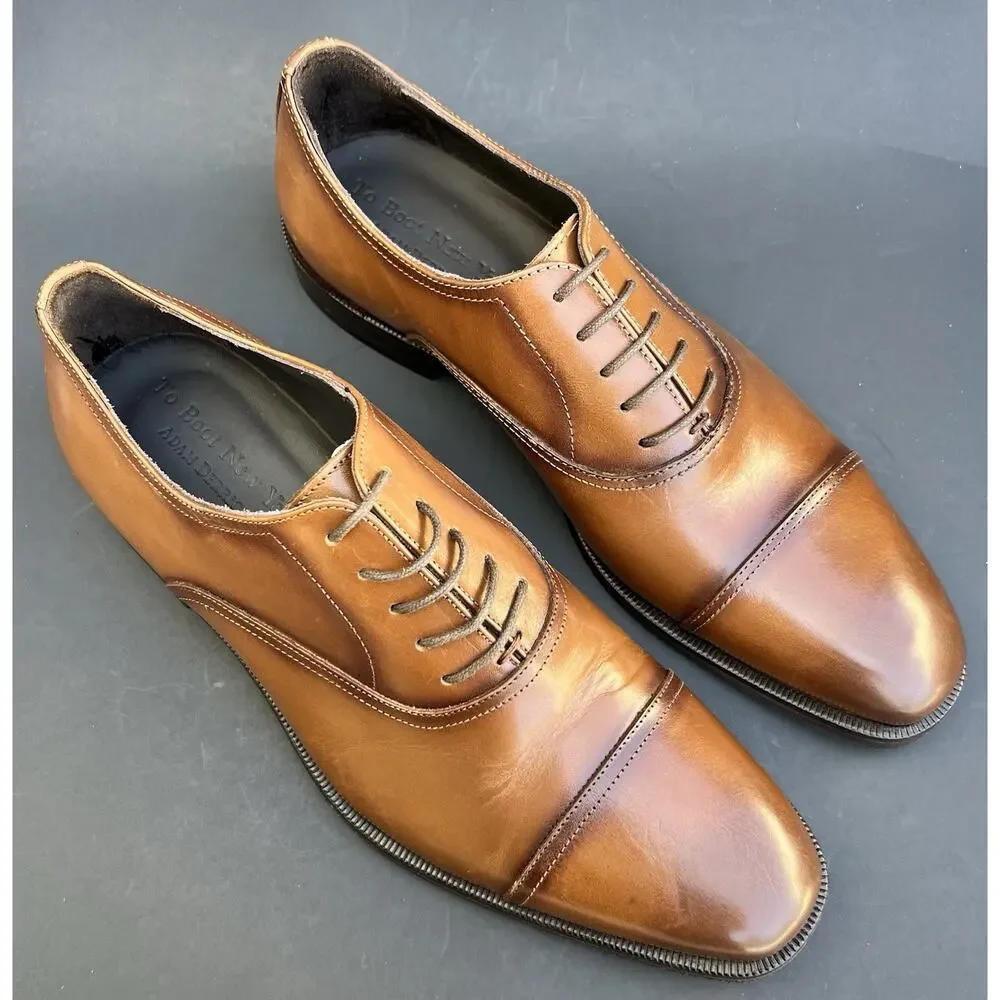 TO BOOT NEW YORK Southpoint Cap Toe Oxford Brown Leather Shoes Men's Size 8 US
